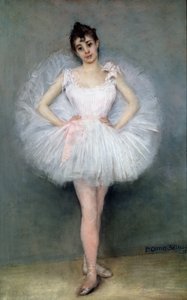 Porträtt av en ung ballerina